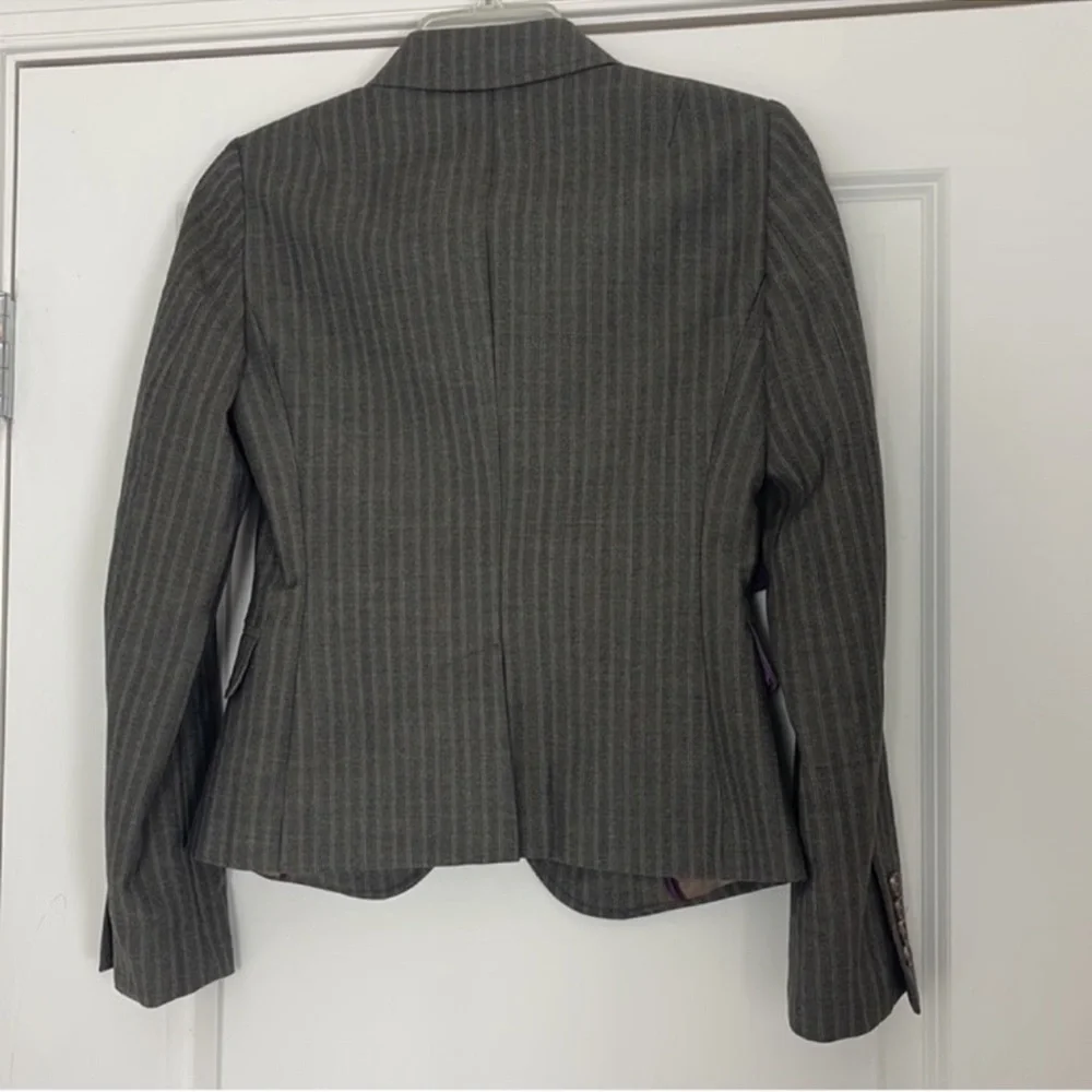 J. Crew Pinstriped Wool Blazer Vintage Academia  Career Corporate 90s Minimalist
